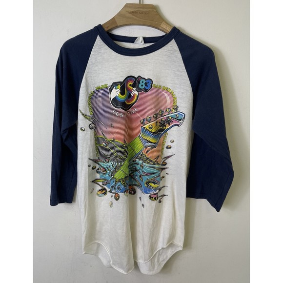 The Knits Other - Vintage 80s Festival Shirt US 83 CA Motley Crue Clash Ozzy Van Halen Bowie M